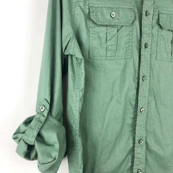 Old Navy Military Style Button Down Shirt. Unisex. Green. Size S - Picture 5 of 14